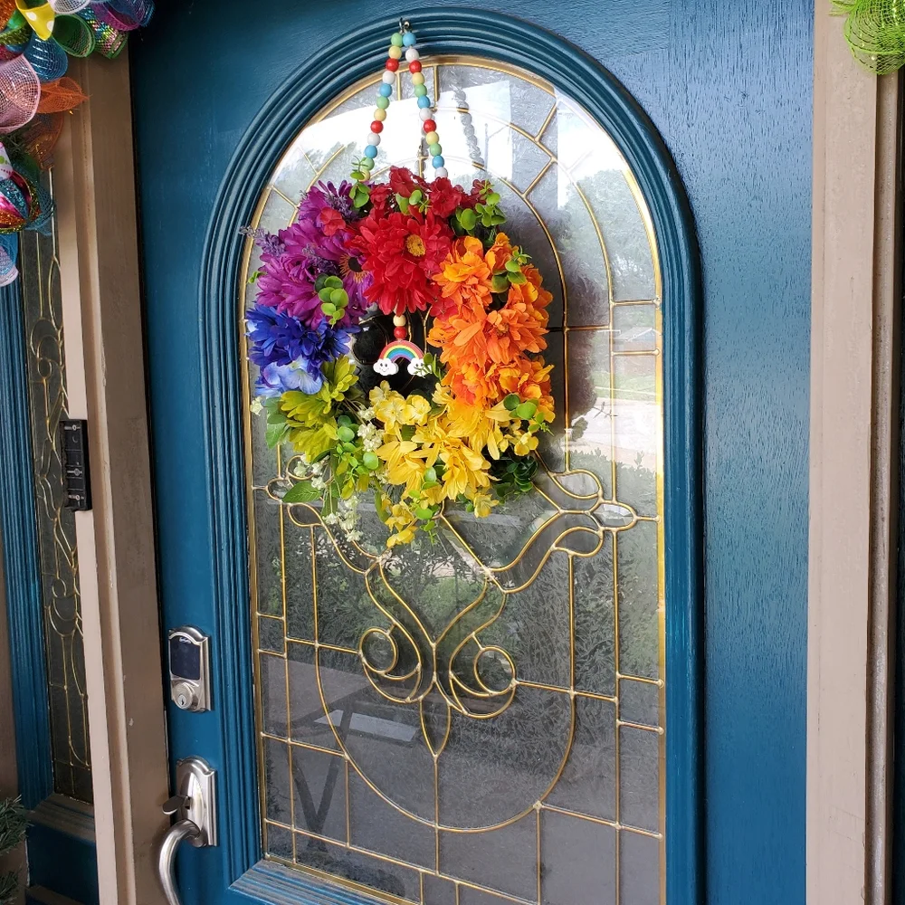 Floral Rainbow Wreath